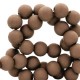 Acrylic beads 4mm round Matt Coffee brown